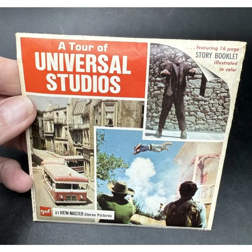 Universal Studios Tour #1 Hollywood 1969 3d View-Master 3 Reel Packet Complete